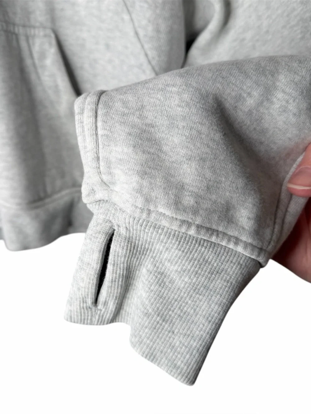 Lululemon Scuba Oversized Full Zip Heathered Core Ultra Light Grey Size M/L - Picture 10 of 11